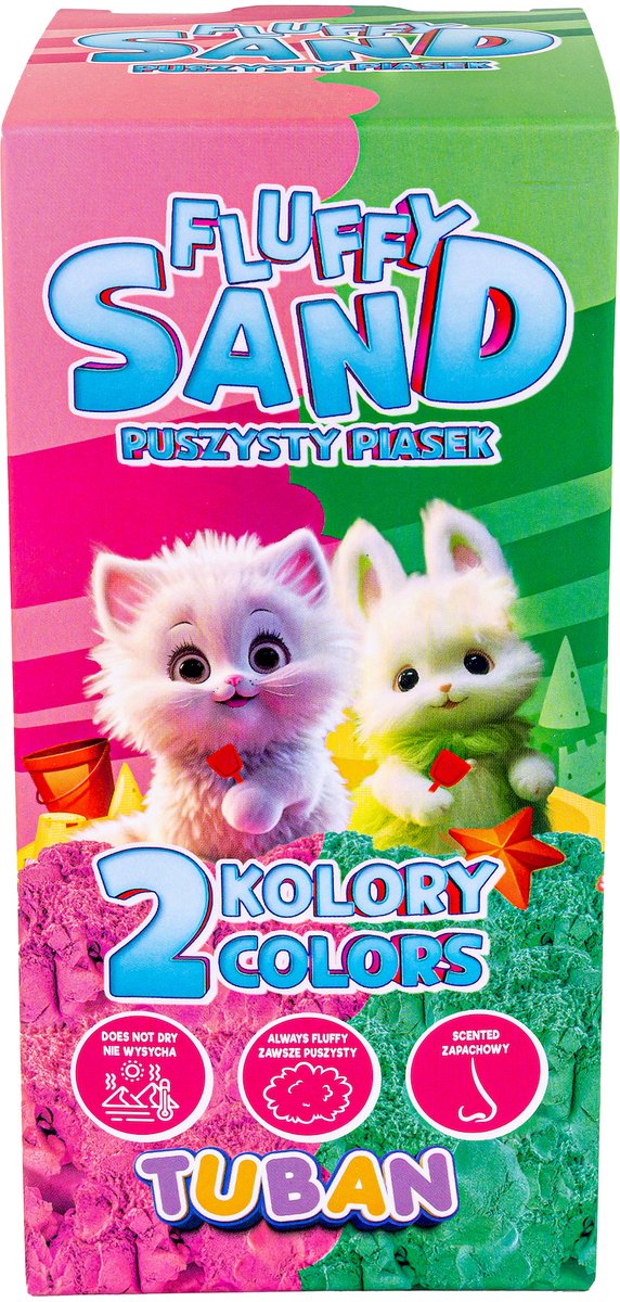     Fluffy Sand | Pink & Green 2 x 70 g